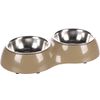 Eet- en drinkpot Duo Dinner Divar Taupe & Zilver