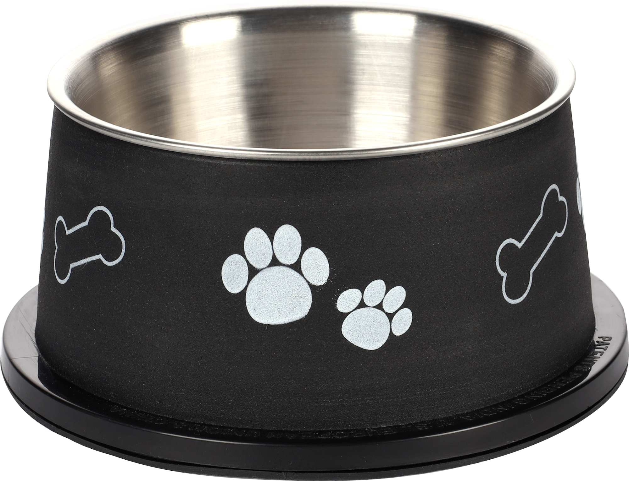 Flamingo Eet- en drinkpot Langorige Kena Rond Zwart & Zilver