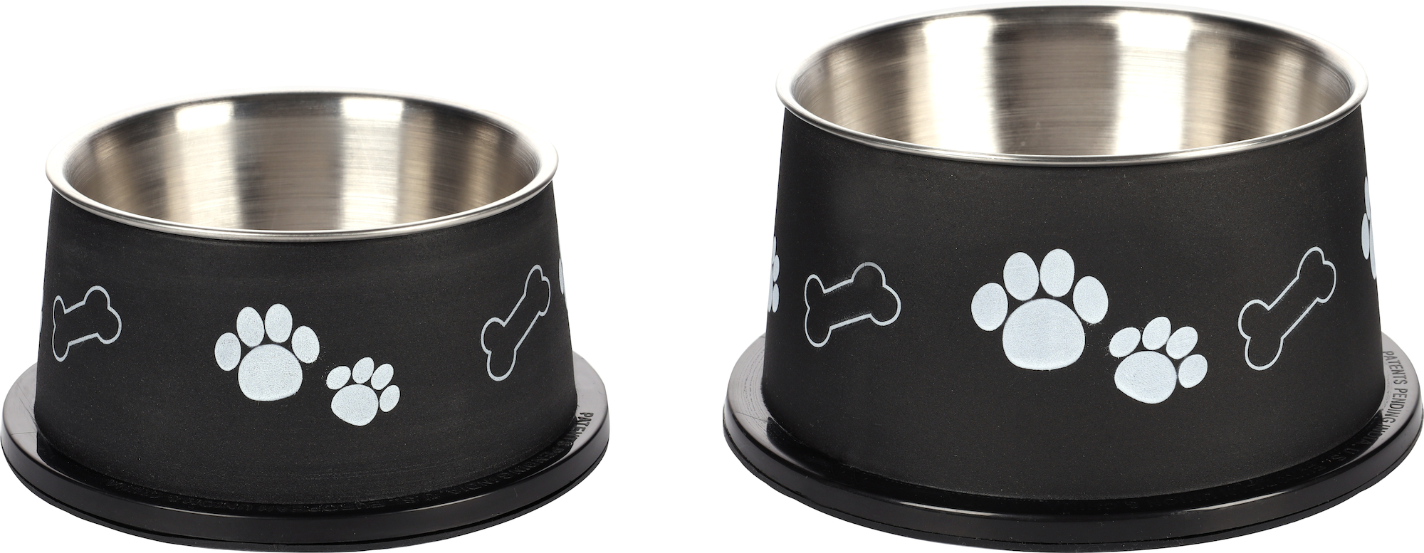 Flamingo Eet- en drinkpot Langorige Kena Rond Zwart & Zilver