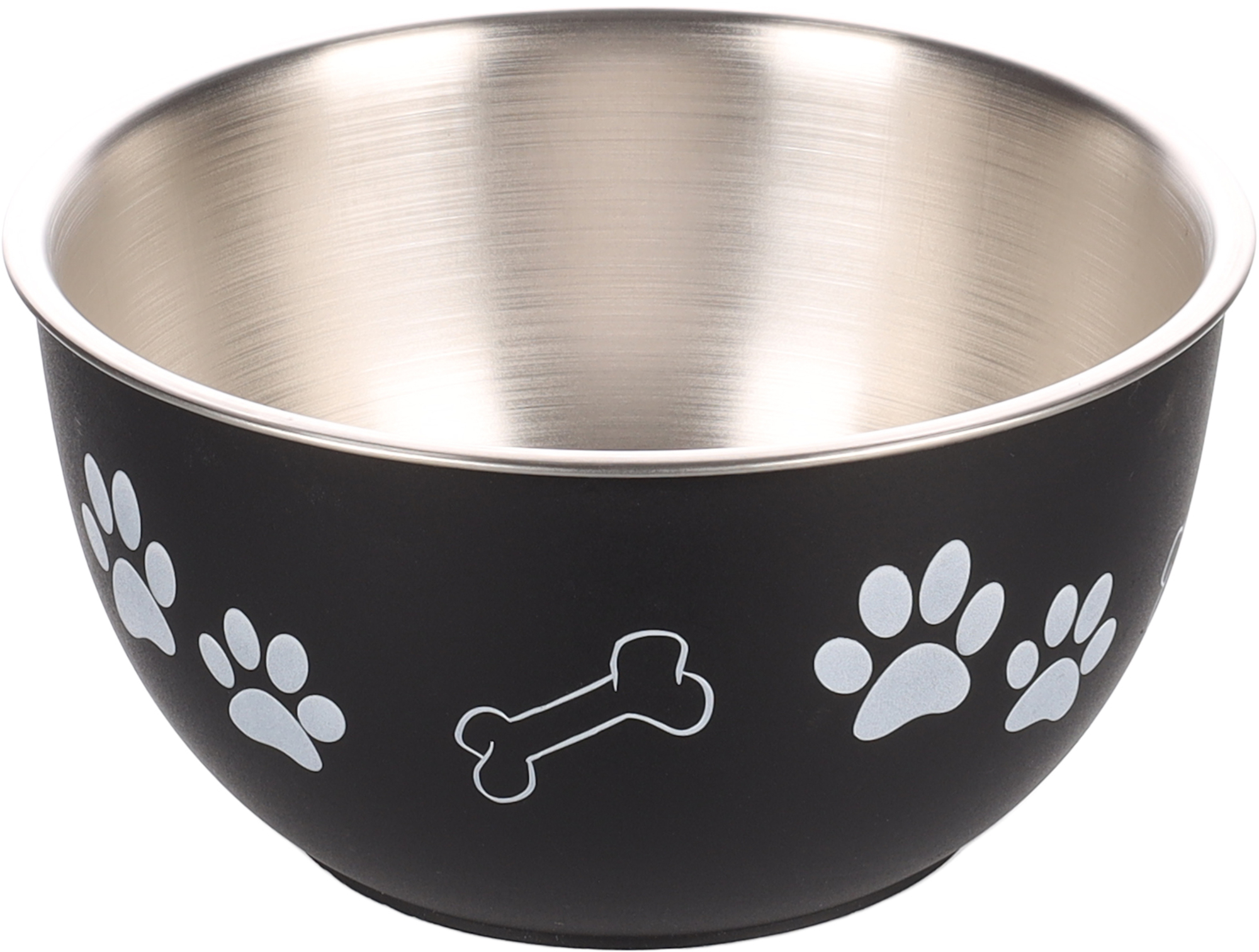 Flamingo Eet- en drinkpot met deksel Kena Rond Zwart & Zilver