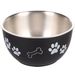 Feeding and drinking bowl with lid Kena Round Black & Silver