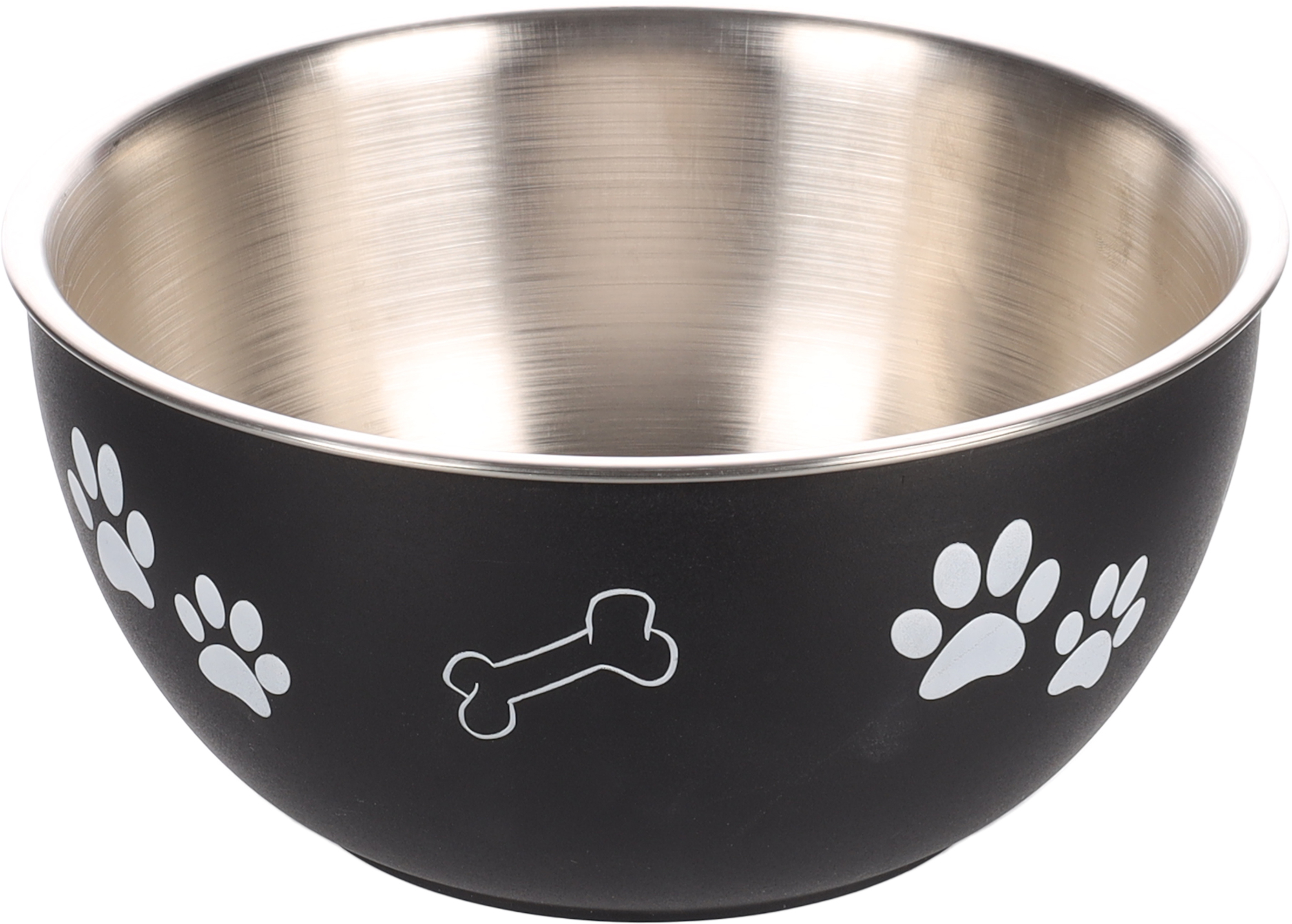 Flamingo Eet- en drinkpot met deksel Kena Rond Zwart & Zilver