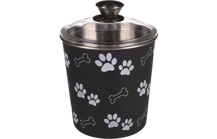 Flamingo Boîte pour friandises avec couvercle Kena Rond Noir & Argent