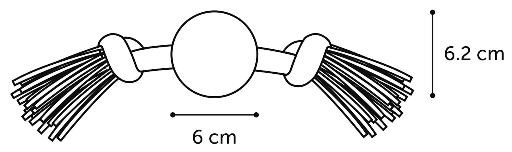Flamingo Jouet Spector Cordon avec 2 noeuds avec balle Bleu