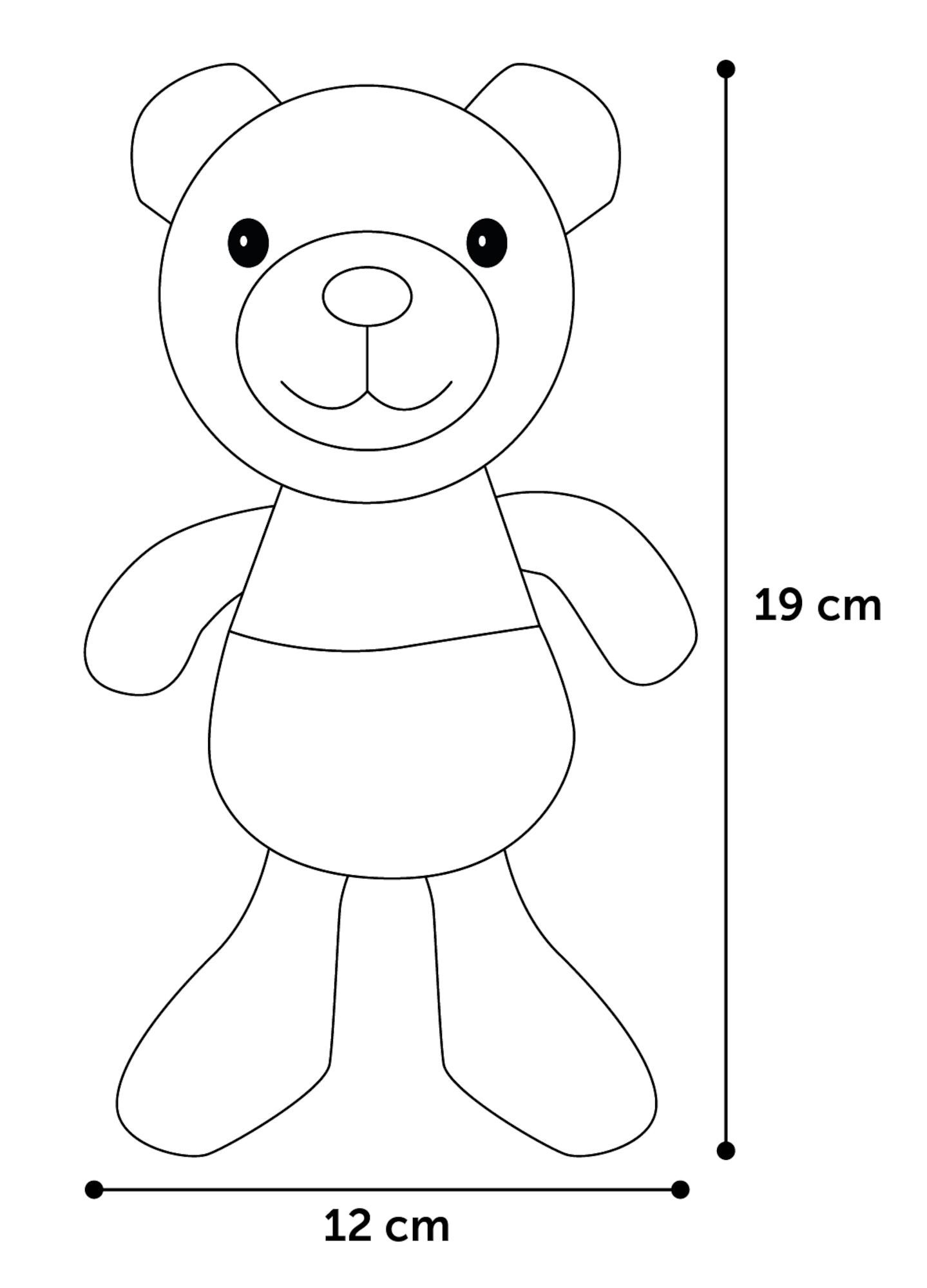 Flamingo Toy Stripsy Bear Grey