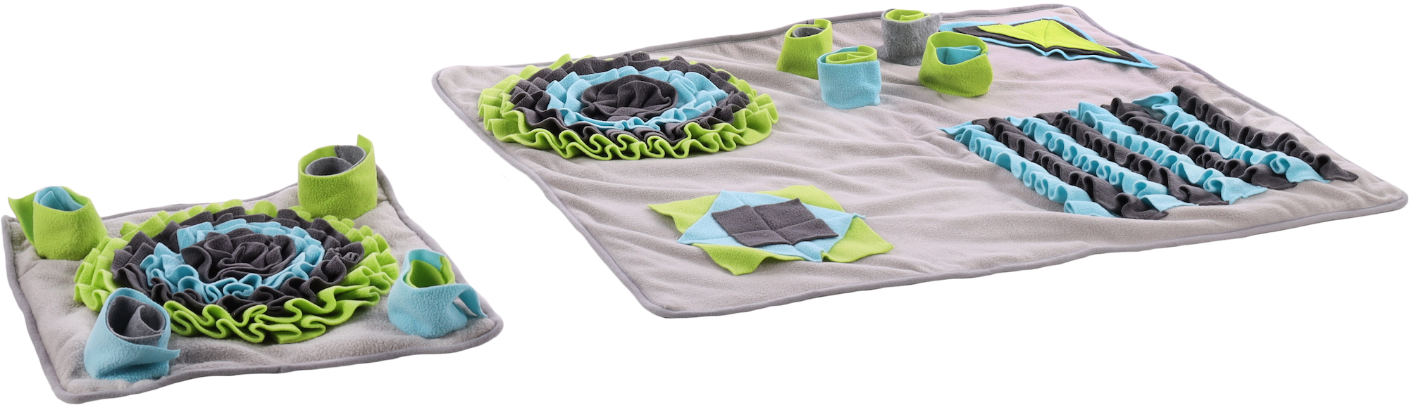 Flamingo Sniffing carpet Joya  Dark blue & Grey & Light blue & Light green