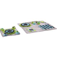 Flamingo Snuffelmat Joya  Donkerblauw & Grijs & Lichtblauw & Lichtgroen