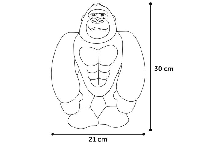 Flamingo Speelgoed Kiga Gorilla Donkerbruin