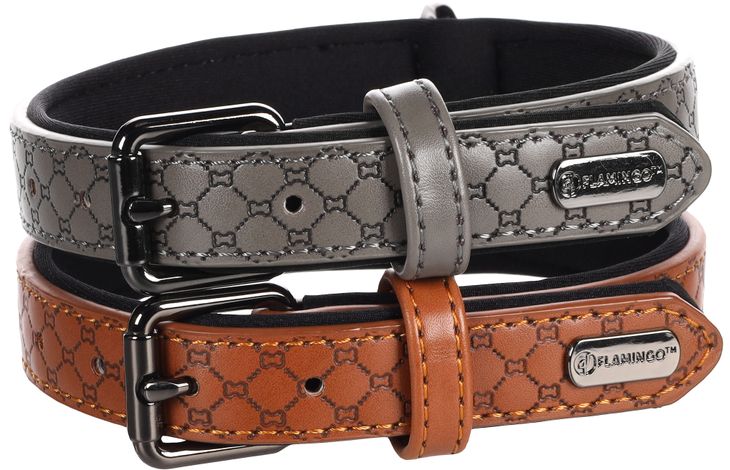 Flamingo Collar With neoprene Patti Grey