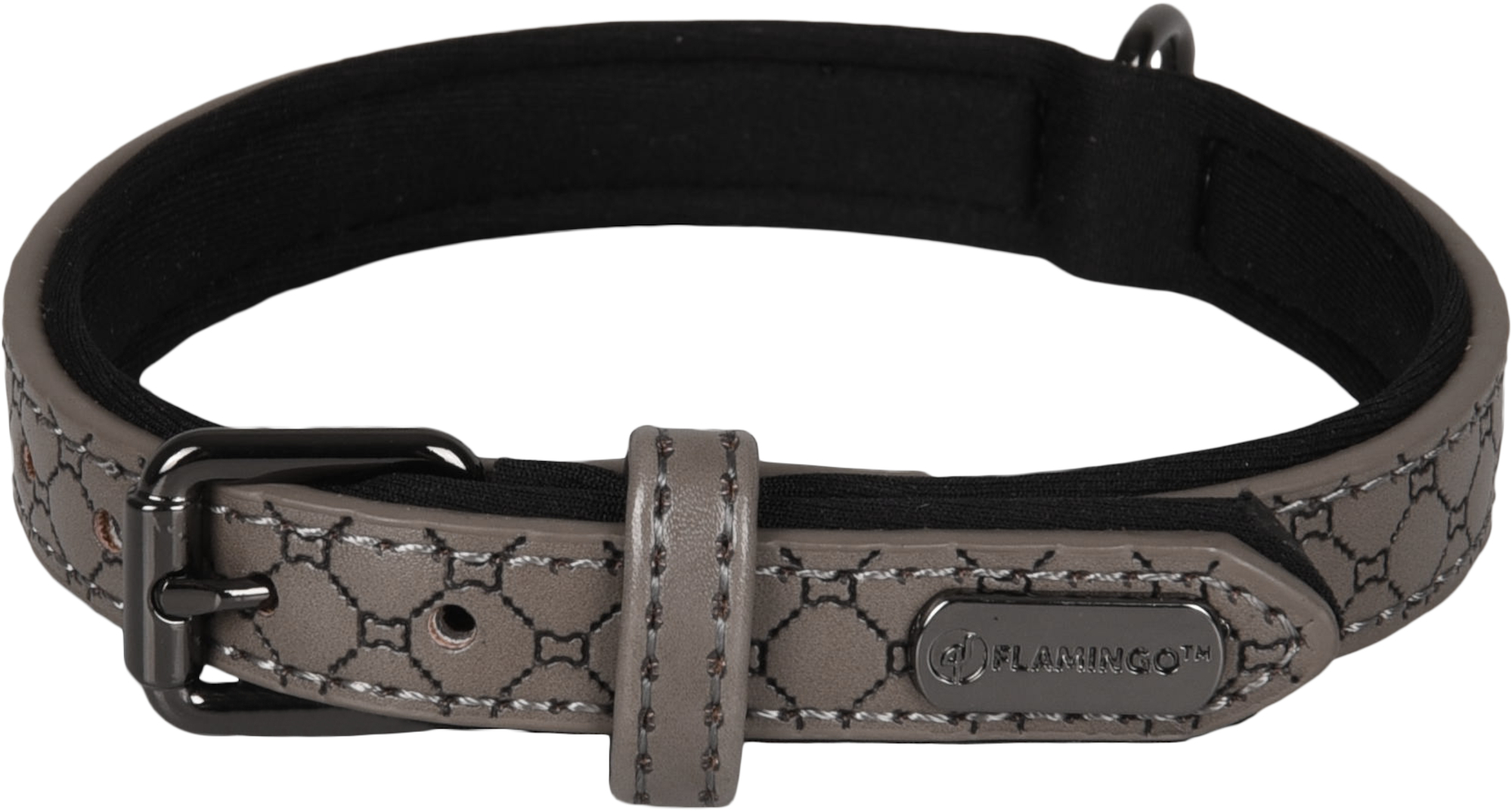 Flamingo Collar With neoprene Patti Grey