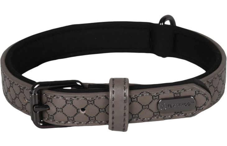 Flamingo Halsband met neopreen Patti Grijs