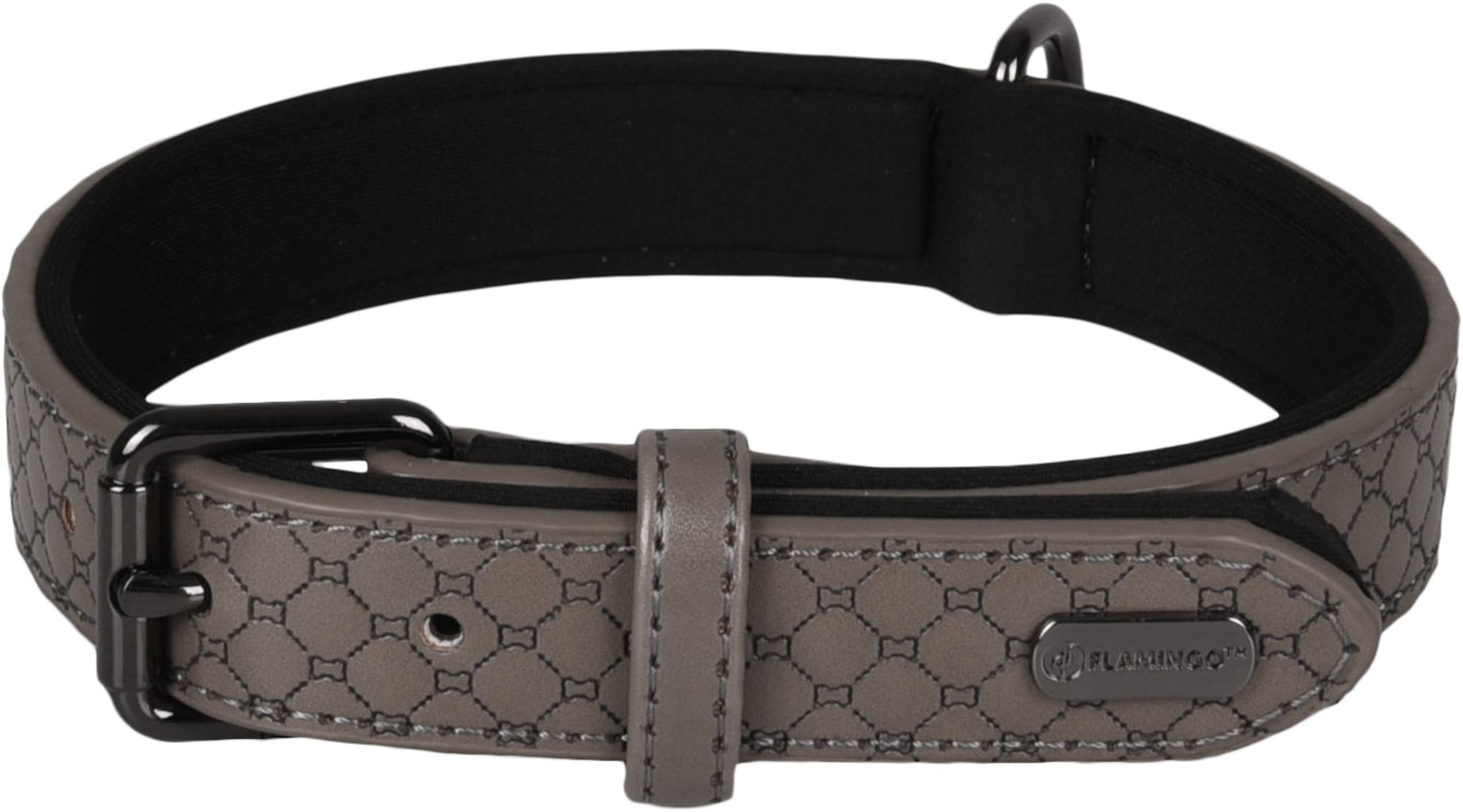 Flamingo Collar With neoprene Patti Grey