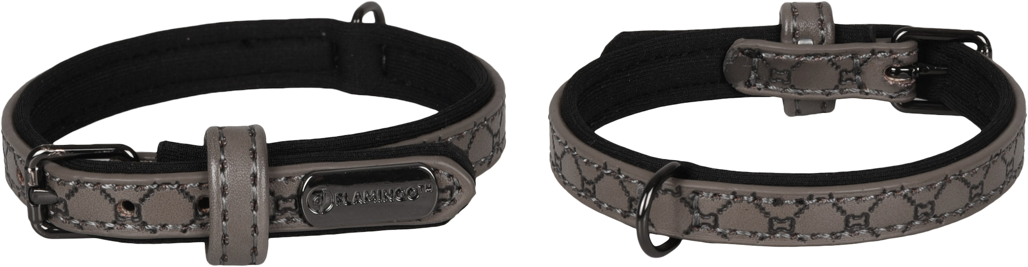 Flamingo Collar With neoprene Patti Grey