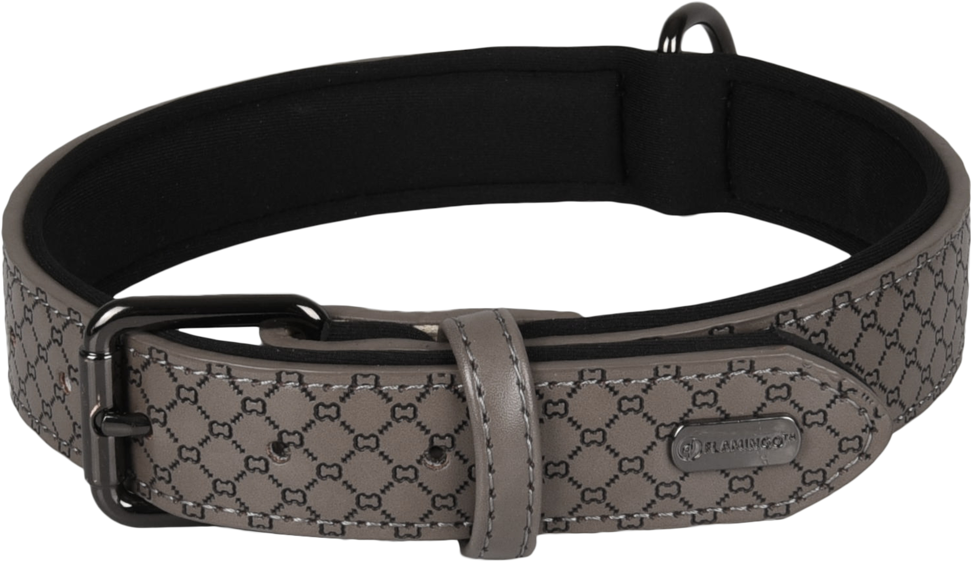 Flamingo Collar With neoprene Patti Grey