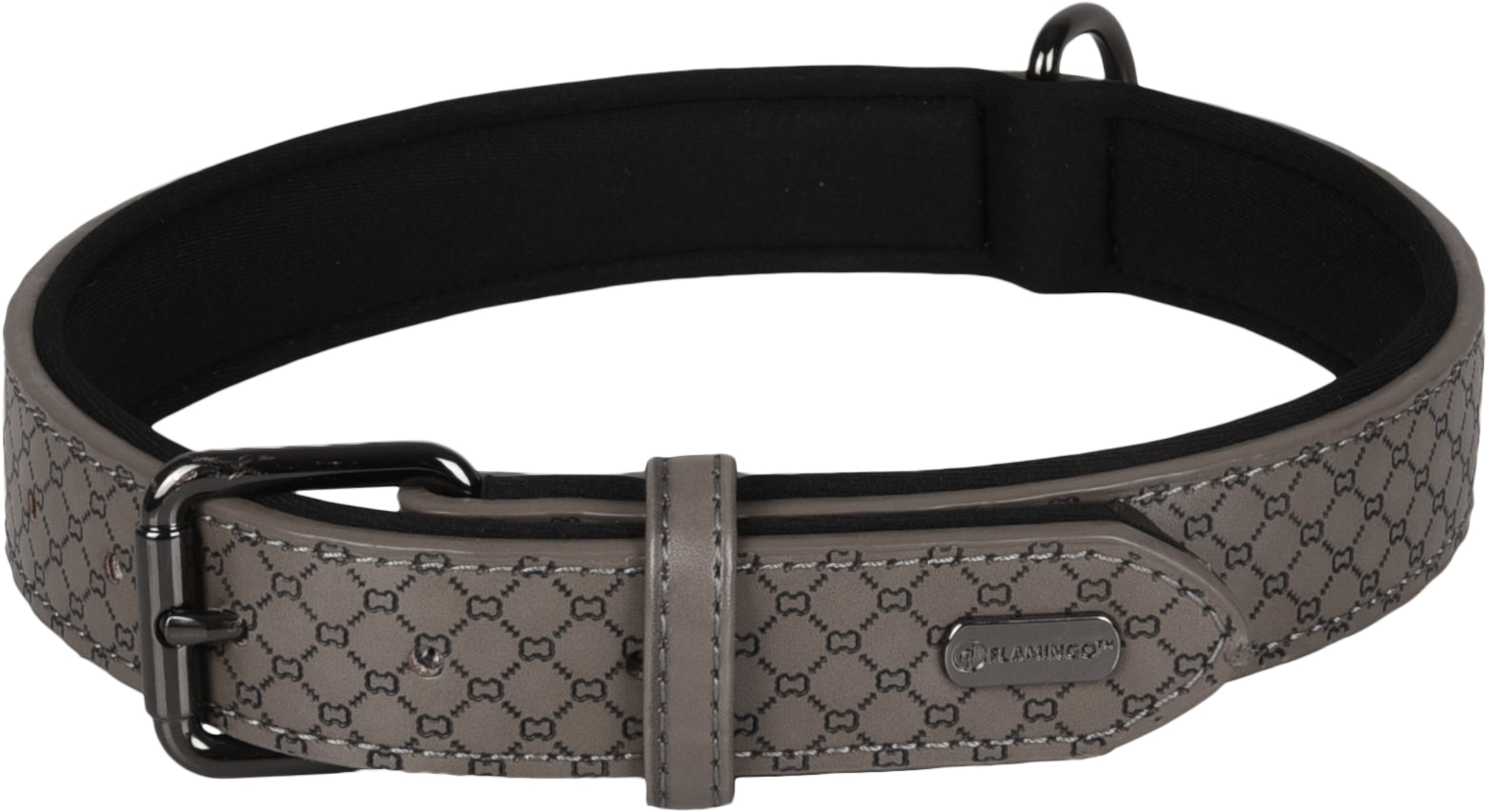 Flamingo Collar With neoprene Patti Grey