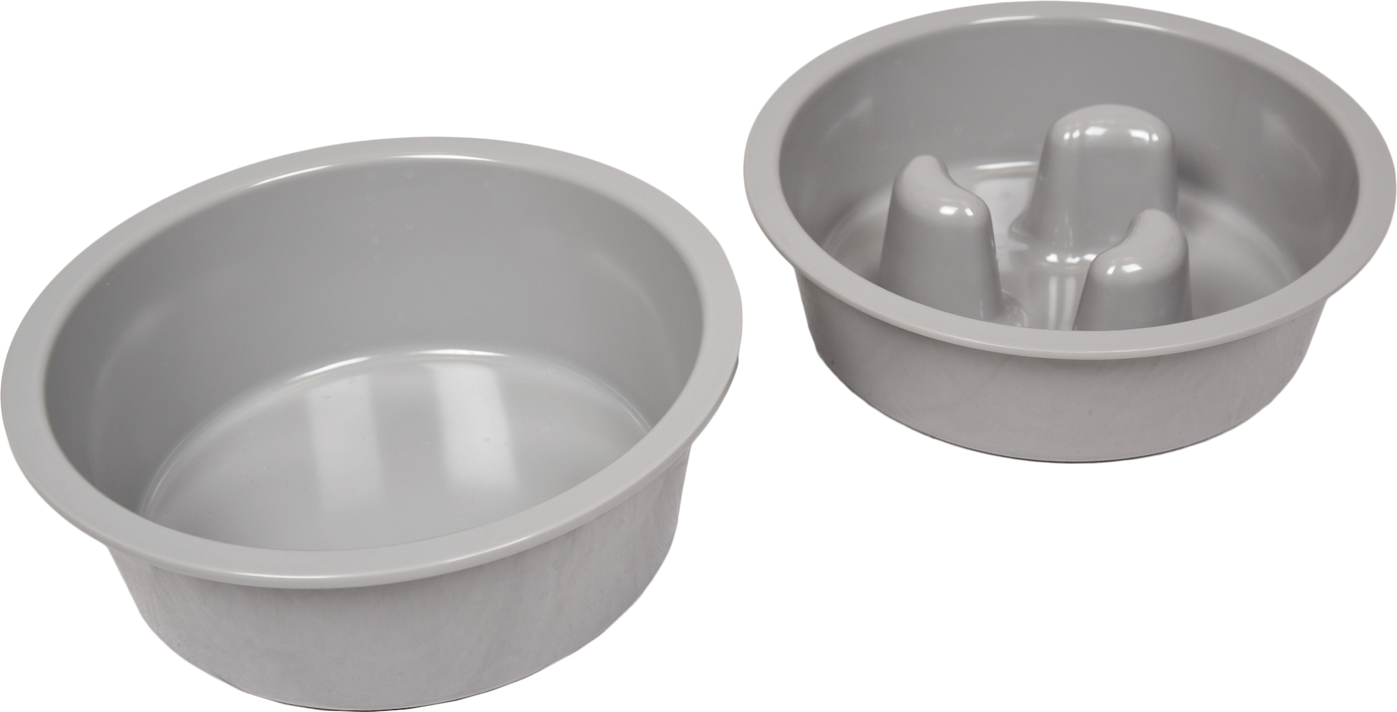 Flamingo Feeding and drinking bowl Duo dinner stand Suvi Light grey & Grey