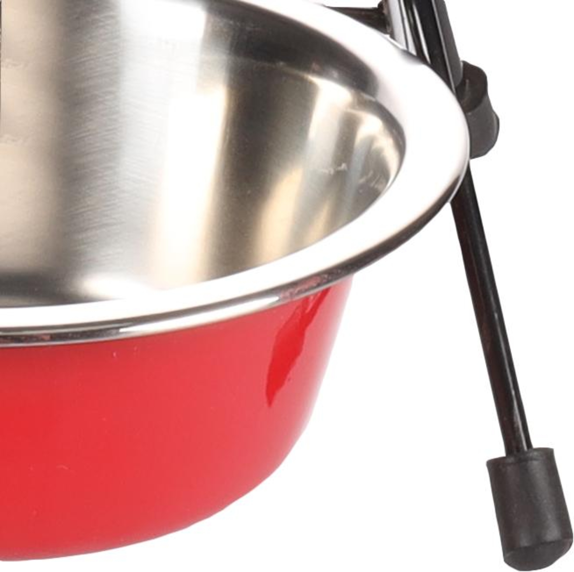 Flamingo Feeding and drinking bowl Duo dinner stand Arjun Red & Silver & Black