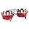 Eet- en drinkpot Duo Dinner Staander Arjun Rood & Zilver & Zwart