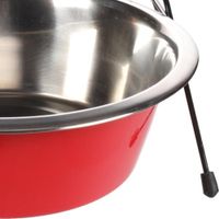 Flamingo Feeding and drinking bowl Duo dinner stand Arjun Red & Silver & Black