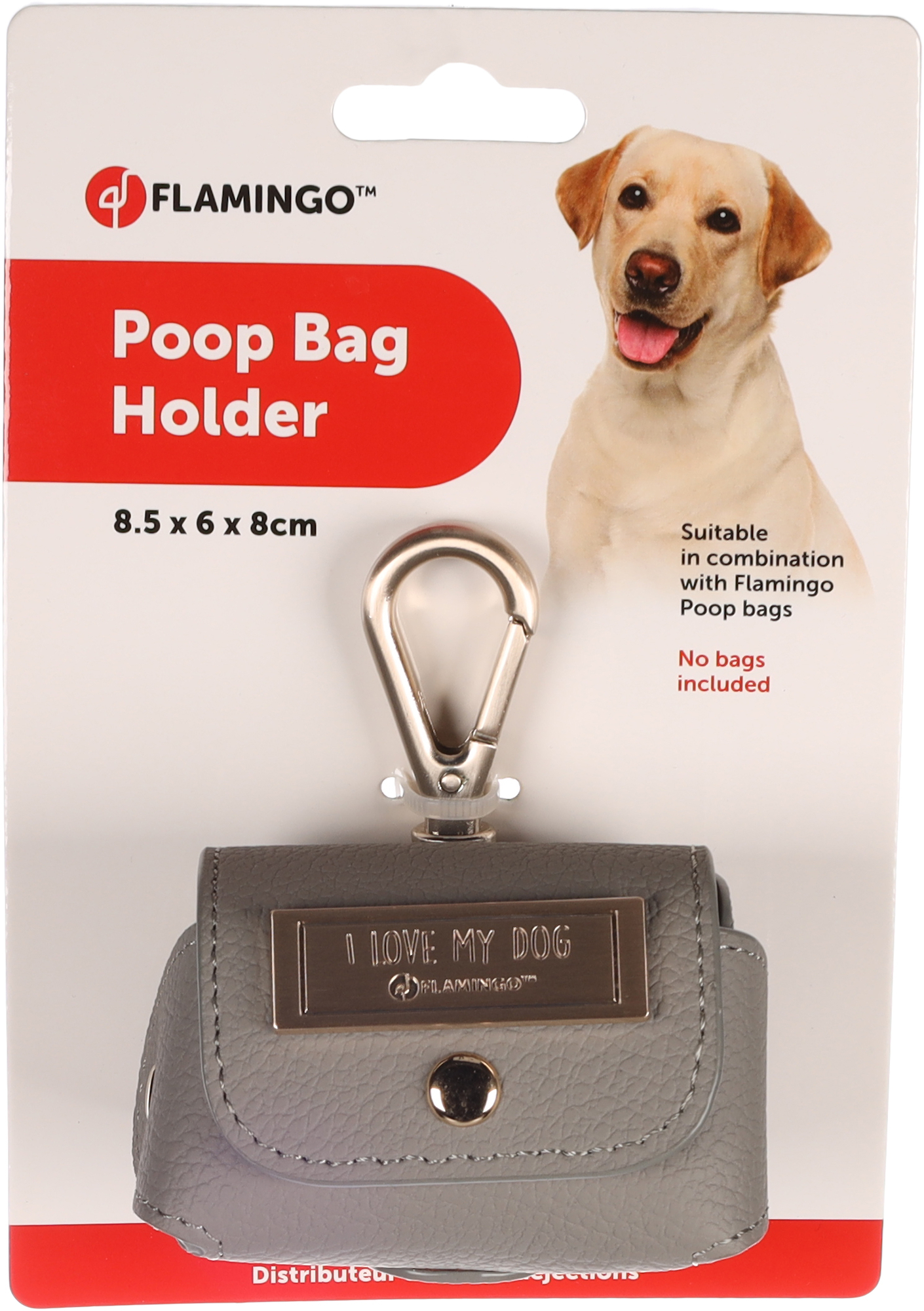 Flamingo Poop bag dispenser Quint Grey