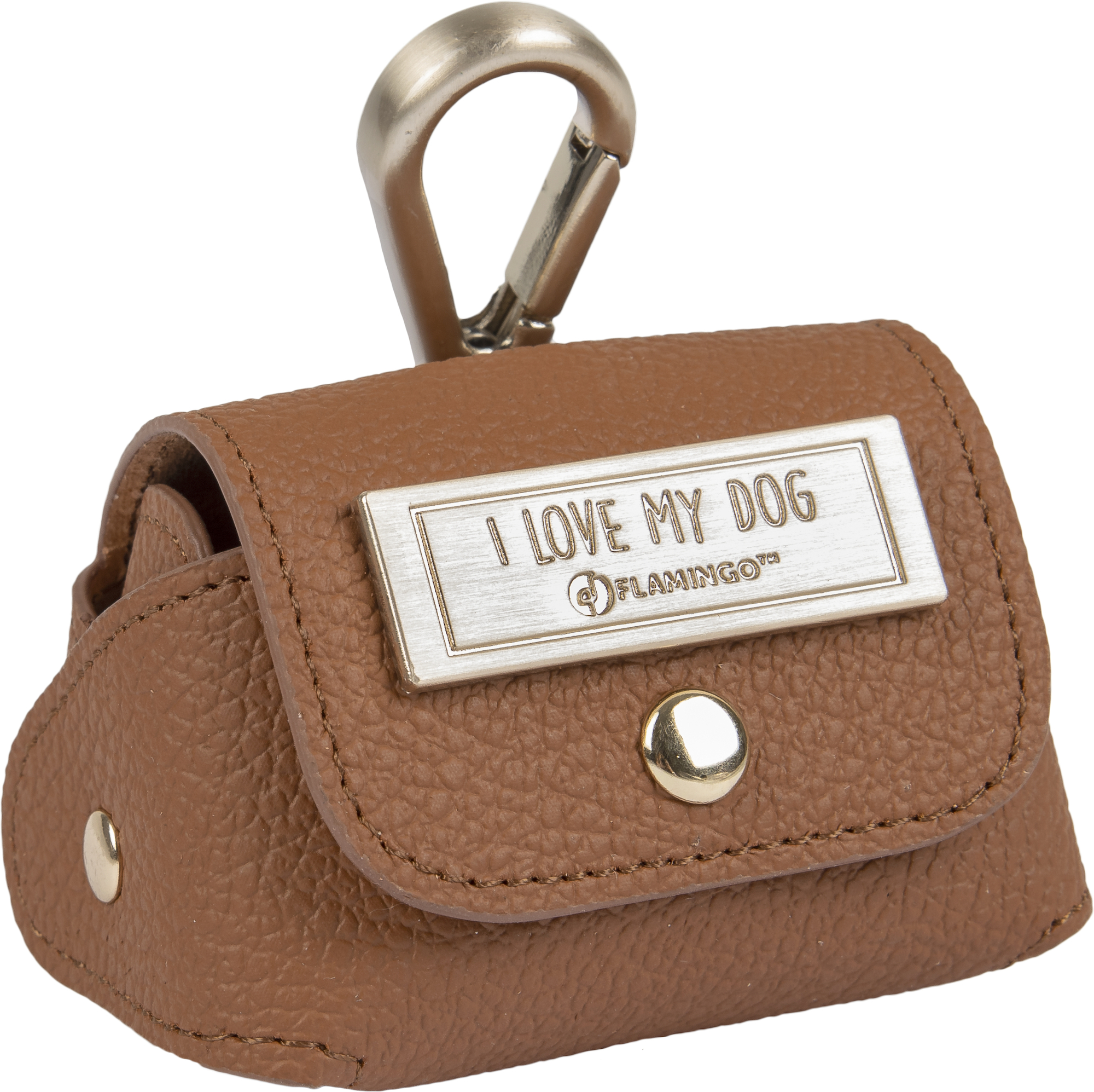 Flamingo Poop bag dispenser Quint Cognac