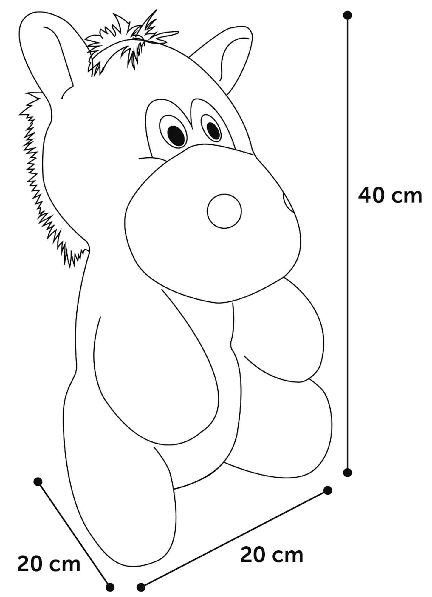 Flamingo Giocattolo Henny Asino Grigio scuro