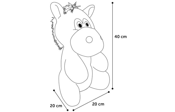 Flamingo Giocattolo Henny Asino Grigio scuro