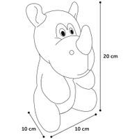 Flamingo Spielzeug Henny Nashorn Taupe