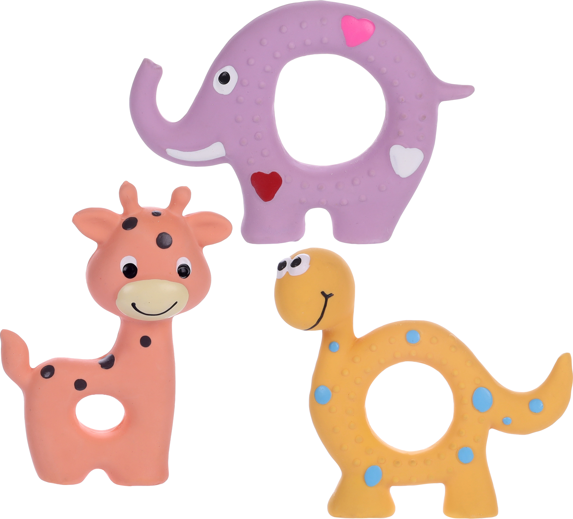 Flamingo Speelgoed Diero Giraf & Olifant & Dinosaurus Meerdere kleuren