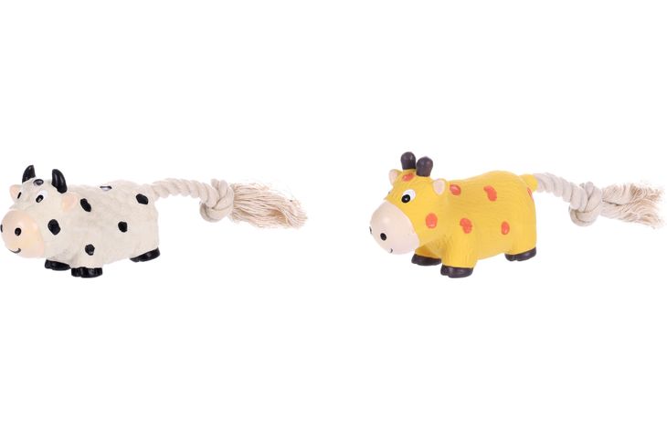 Flamingo Toy Sjan Cow & Giraffe with rope Multiple colours
