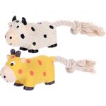 Toy Sjan Cow & Giraffe with rope Multiple colours