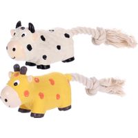 Flamingo Toy Sjan Cow & Giraffe with rope Multiple colours