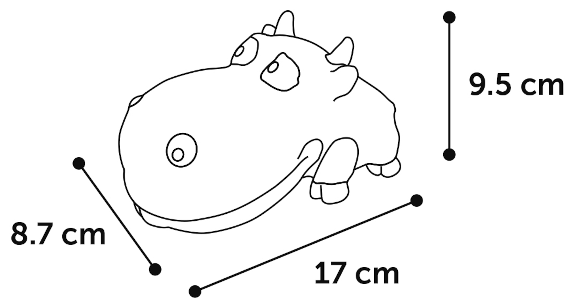 Flamingo Jouet Dundee Hippopotame & Crocodile Plusieurs couleurs