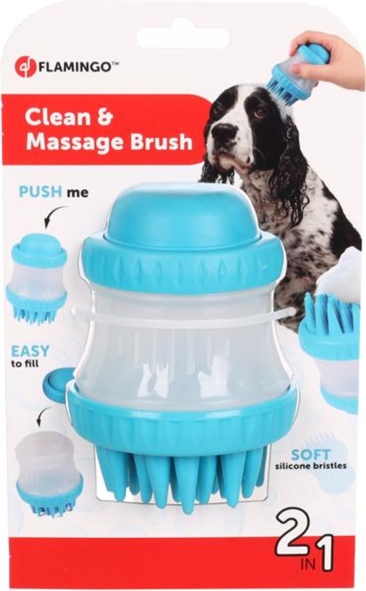 Flamingo Cepillo de masaje & Cepillo de limpieza Hilda