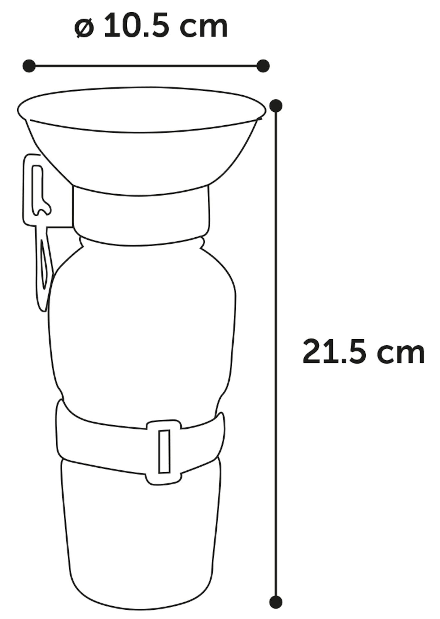 Flamingo Water dispenser Ollie Blue & Black