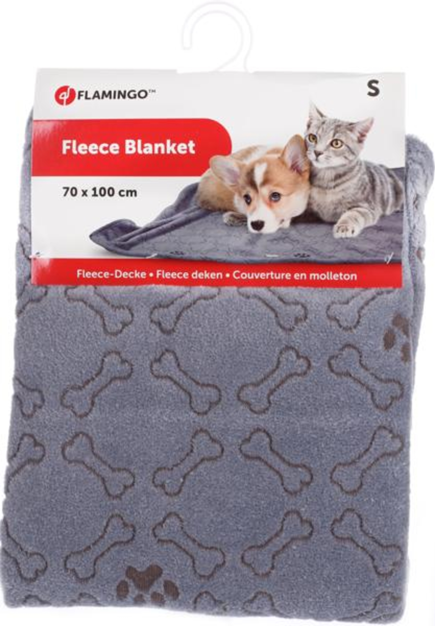 Flamingo Blanket Marva Rectangle Grey