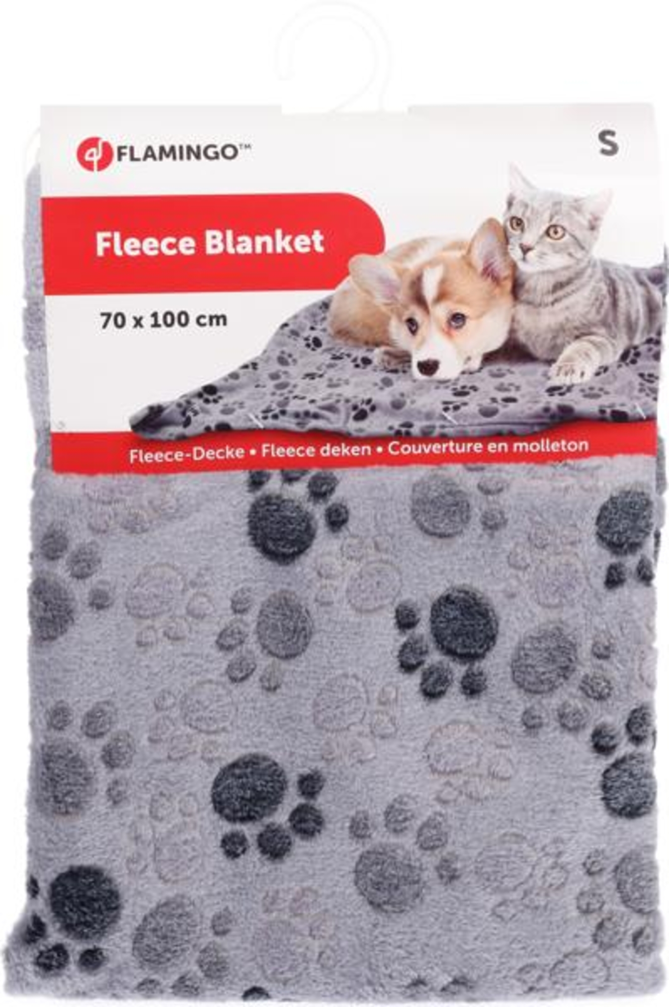 Flamingo Blanket Pablo Rectangle Grey