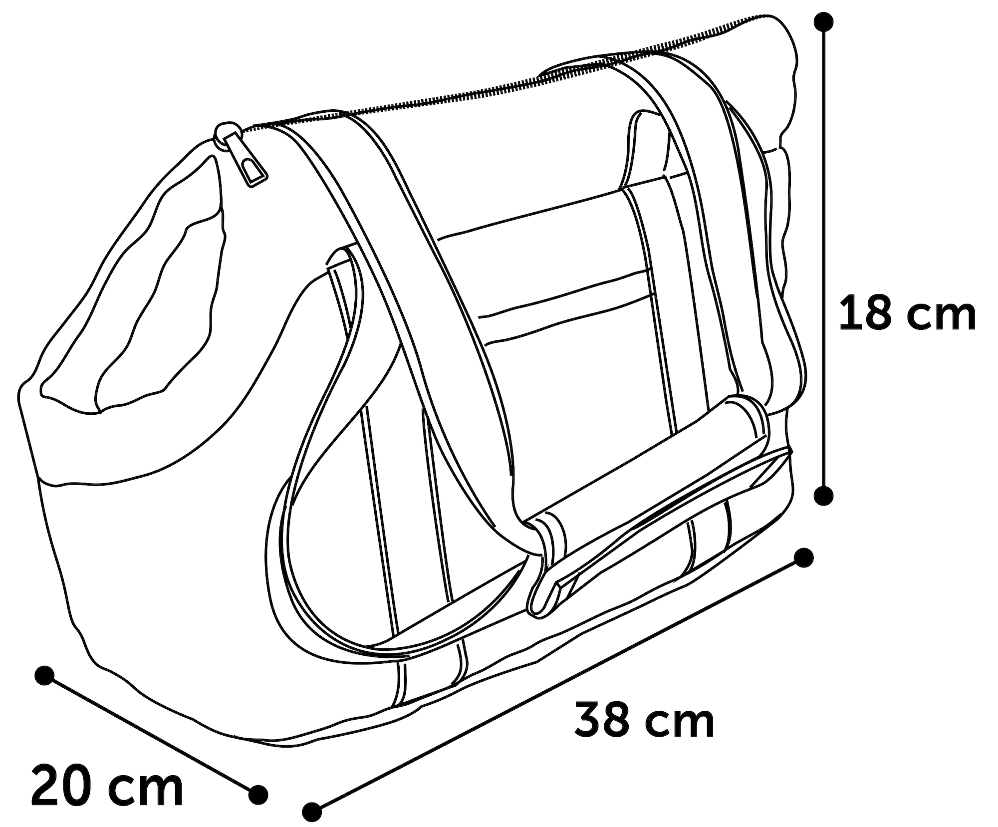 Flamingo Tragetasche Bailey Schwarz