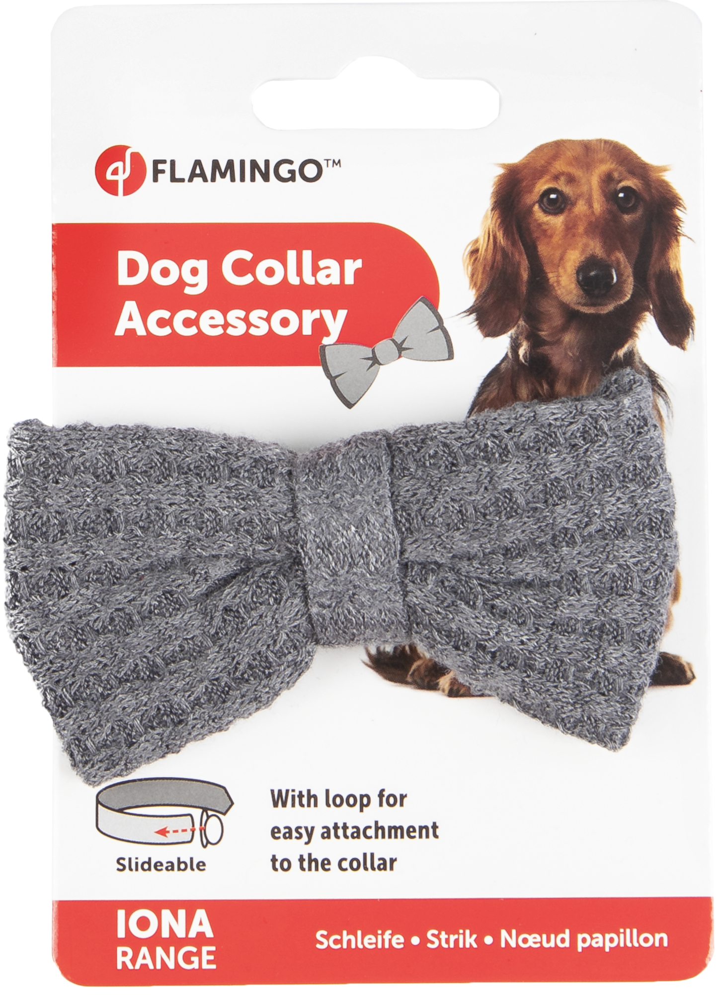 Flamingo  Bow tie Iona Anthracite