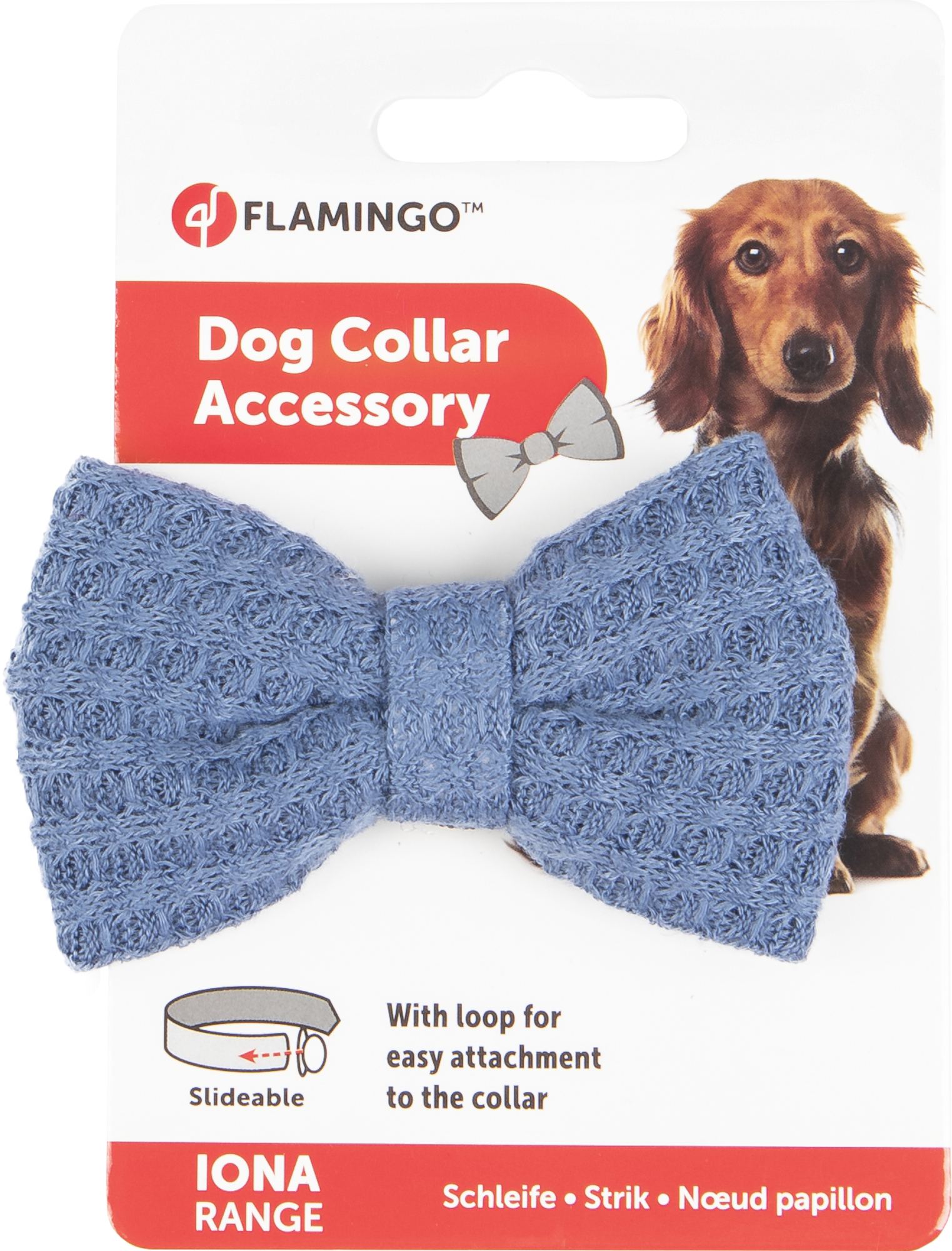 Flamingo  Bow tie Iona Blue