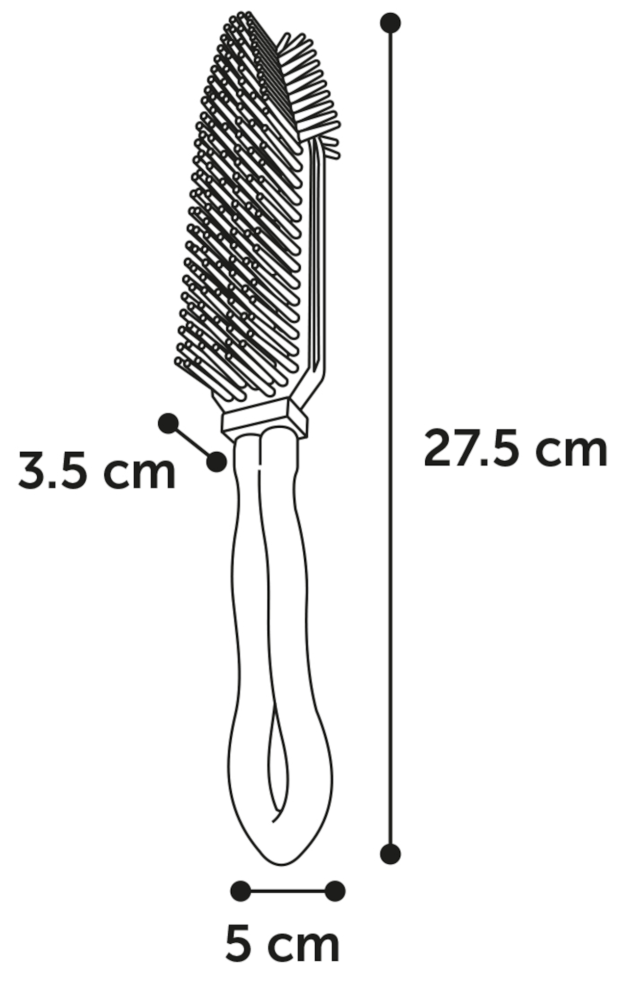 Flamingo Brush & Hair remover Afra Black & Grey