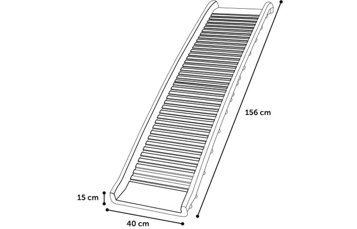 Flamingo Dog ramp Zenna Black