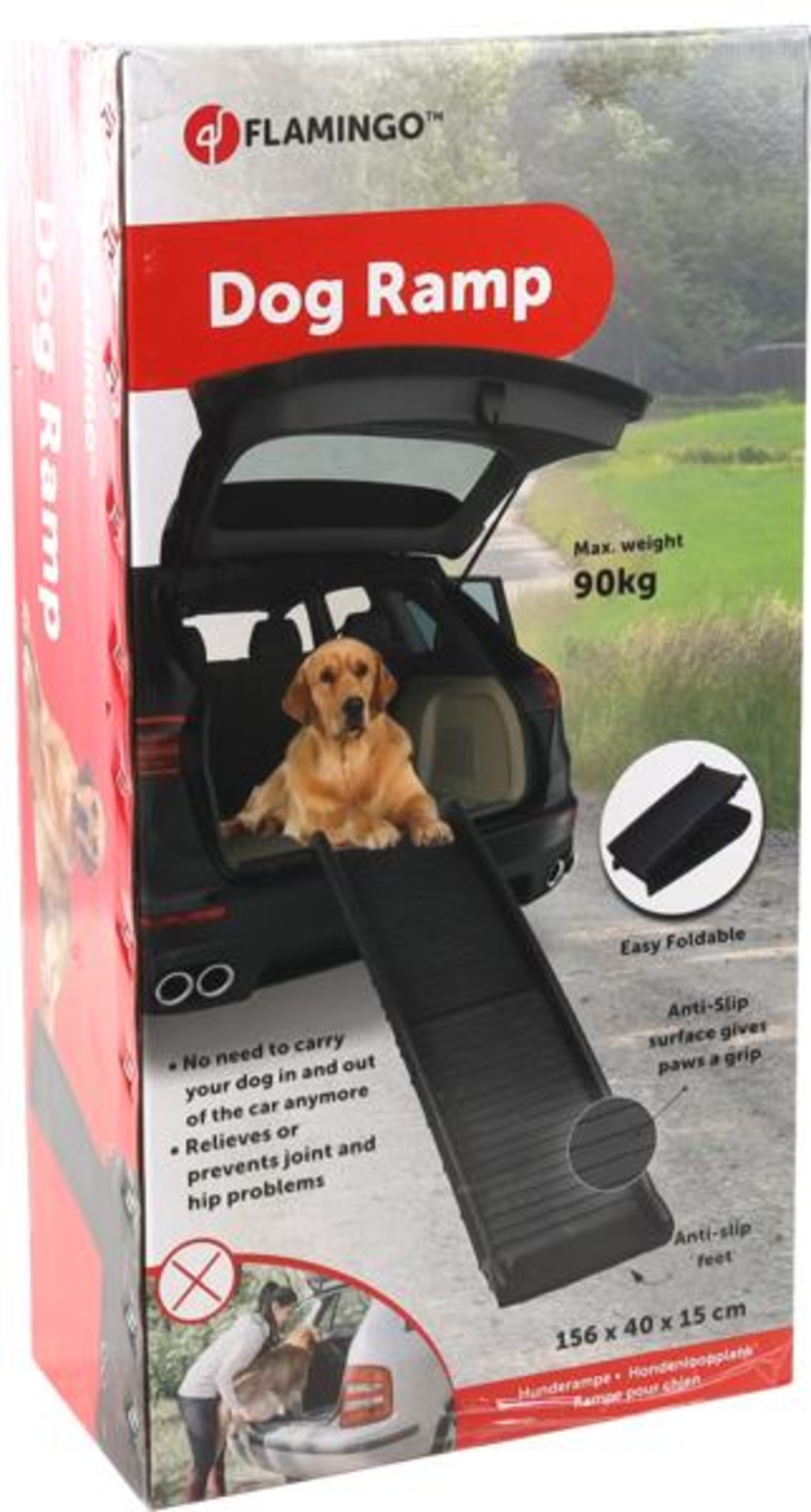 Flamingo Dog ramp Zenna Black
