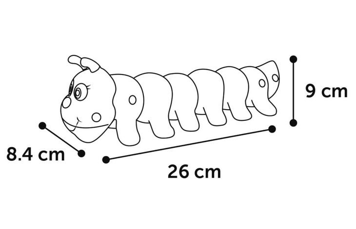 Flamingo Speelgoed Gwen Rups Geel