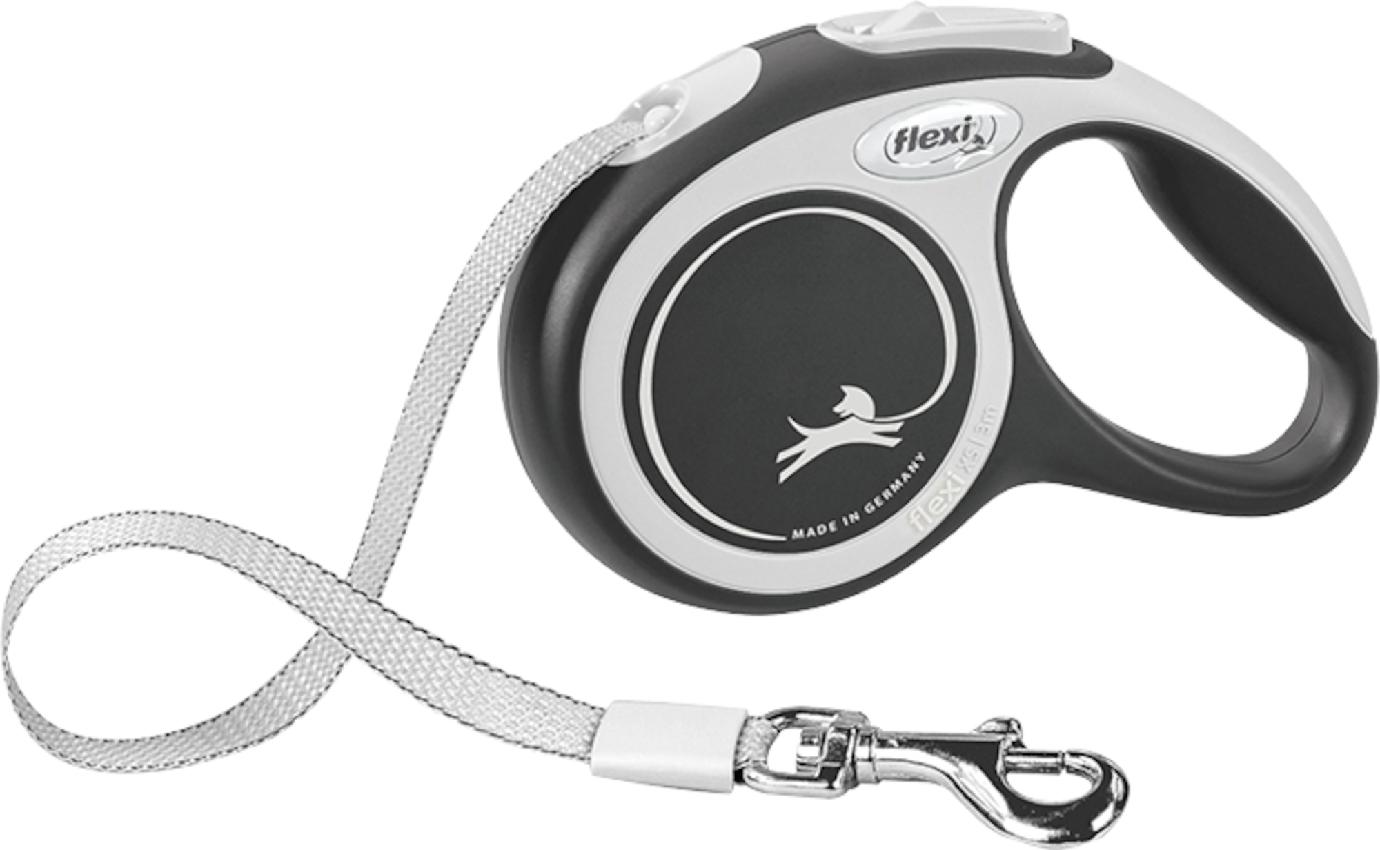 Flexi Retractable leash New Comfort Tape Black 521003 Flamingo Pet Products