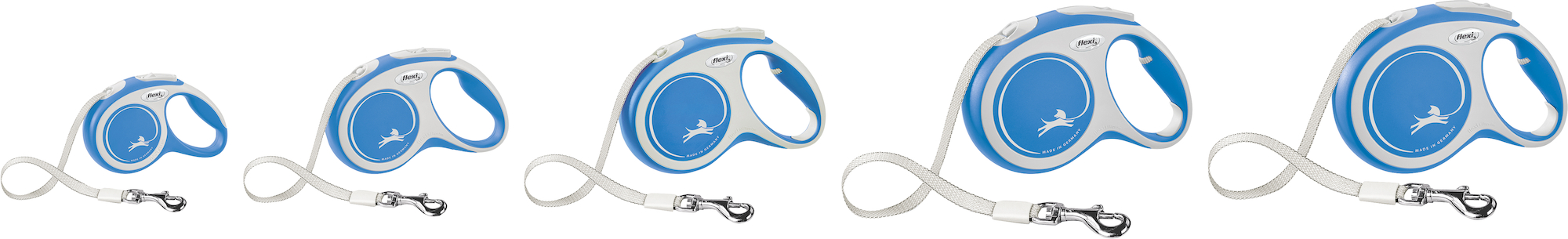 Flexi Flexi Retractable leash New Comfort Tape Blue