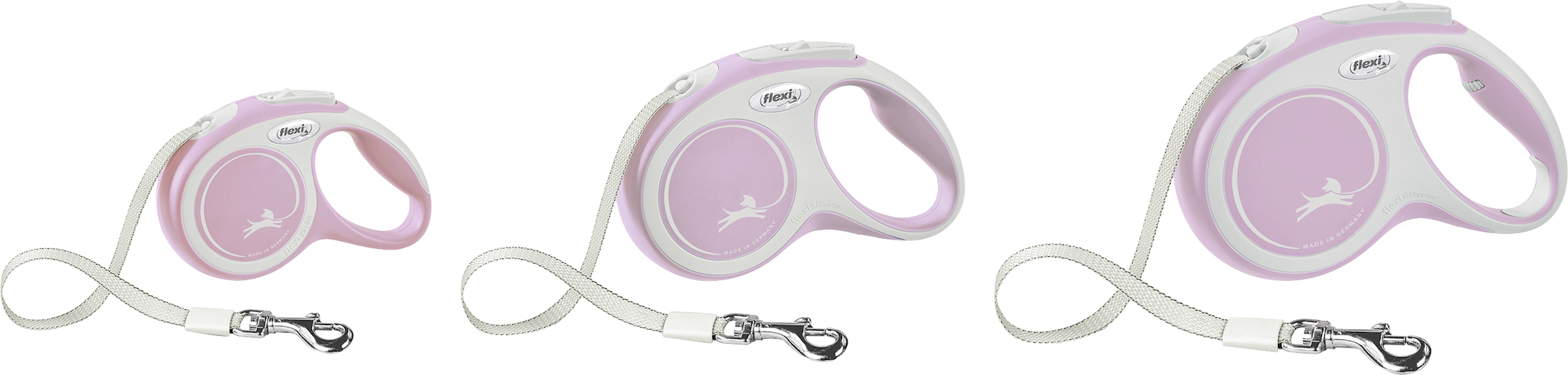 Flexi Flexi Retractable leash New Comfort Tape Pink