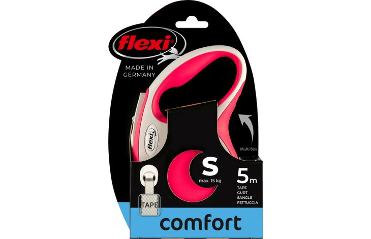 Flexi Flexi Retractable leash New Comfort Tape Red