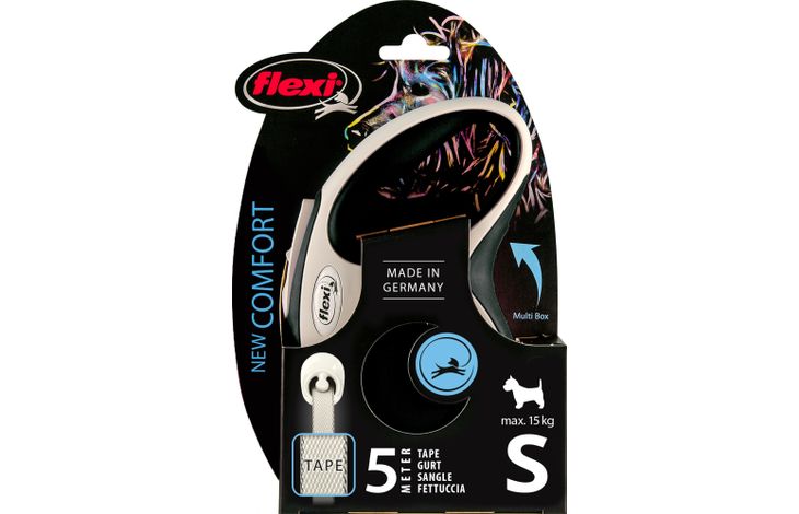 Flexi Flexi Roll-Leine New Comfort Tape Schwarz