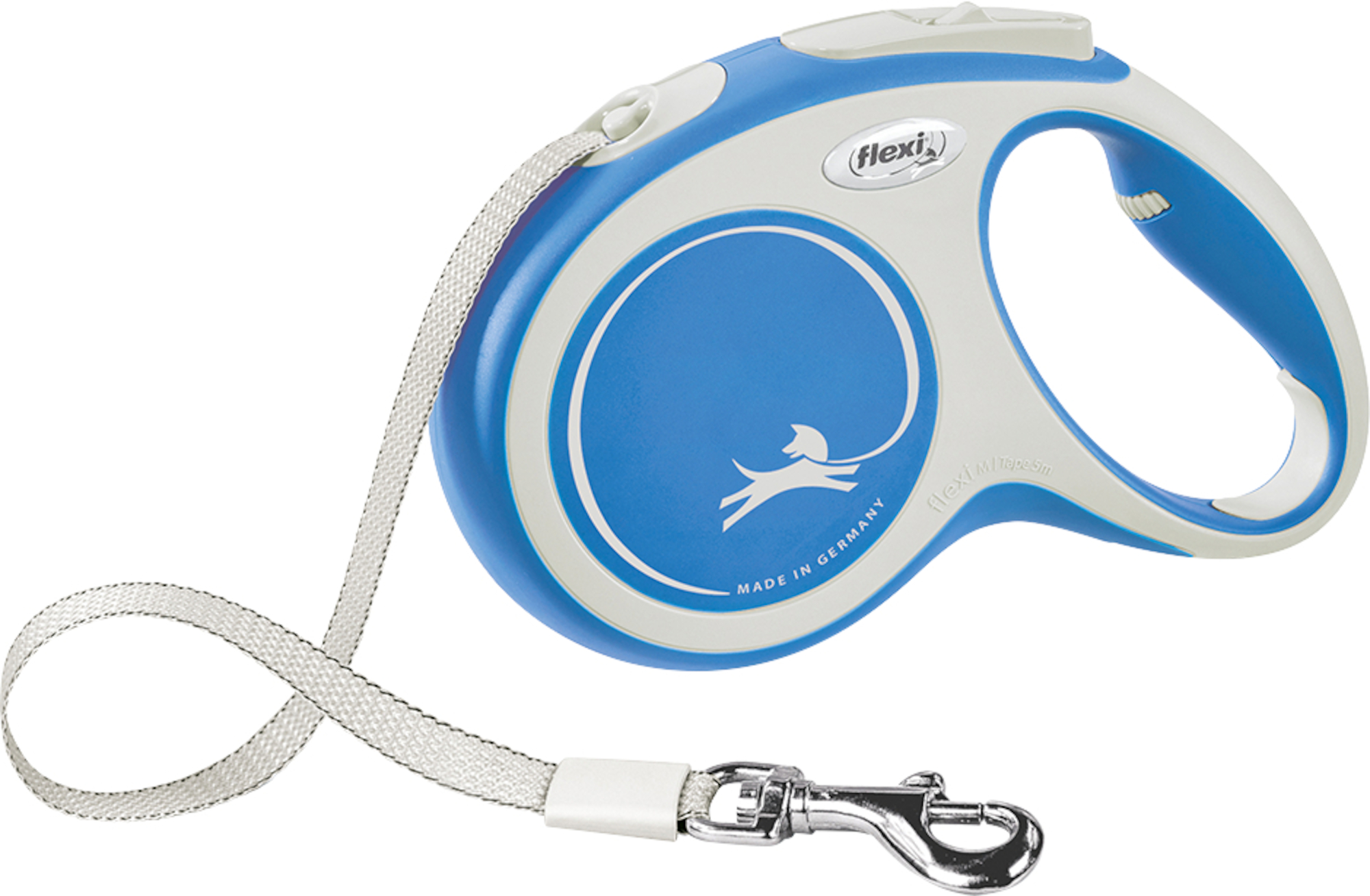 Flexi Retractable leash New Comfort Tape Blue 521009 Flamingo Pet Products